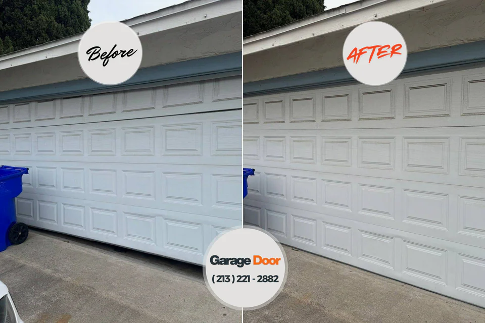 Before and after: garage door repair Rockford, OH